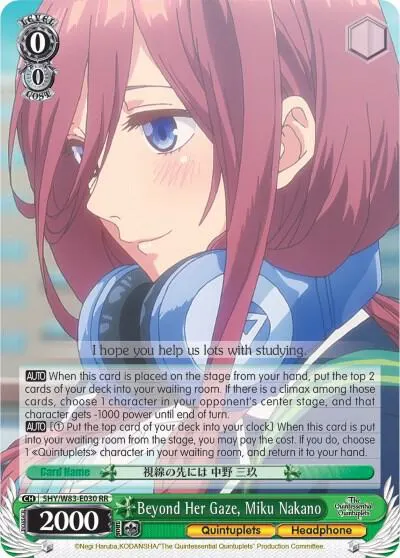 Beyond Her Gaze, Miku Nakano