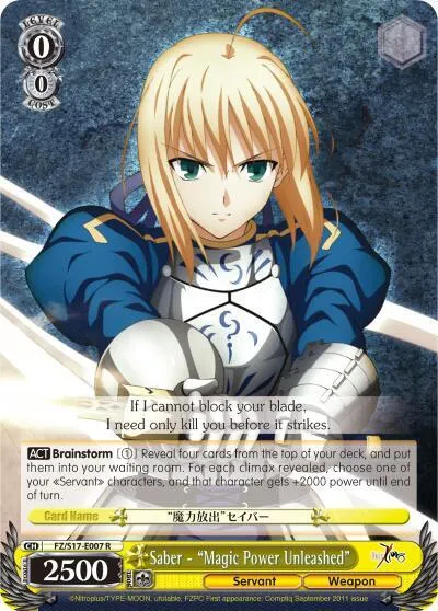 Saber - "Magic Power Unleashed"