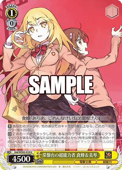 Espers from Tokiwadai, Shokuhou and Mikoto