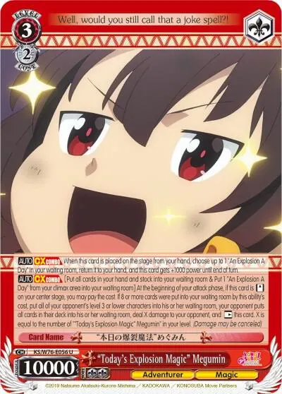 "Today's Explosion Magic" Megumin