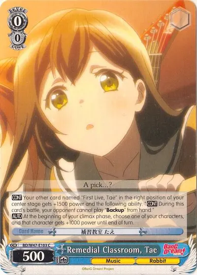 Remedial Classroom, Tae