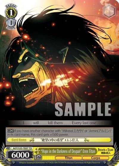 "Hope in the Darkness of Despair" Eren TItan