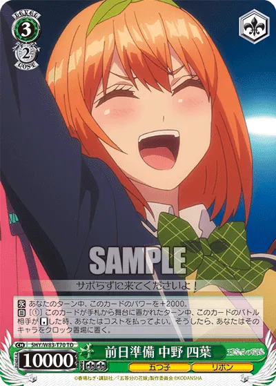 Prepping for the Camp, Yotsuba Nakano