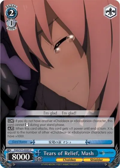 Tears of Relief, Mash