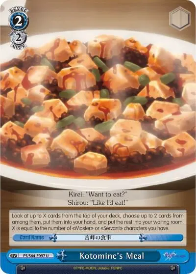 Kotomine's Meal