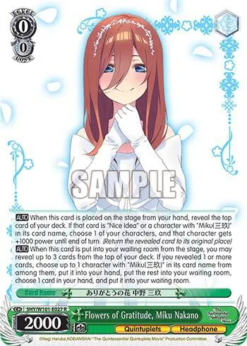 Flowers of Gratitude, Miku Nakano