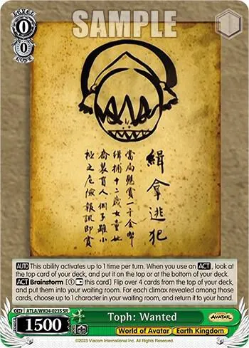 Toph: Wanted (SR)