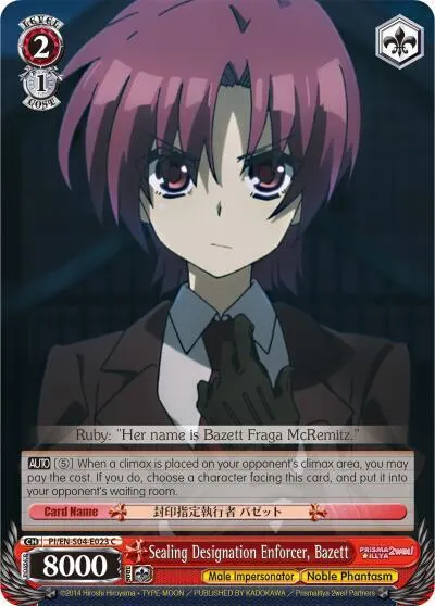 Sealing Designation Enforcer, Bazett