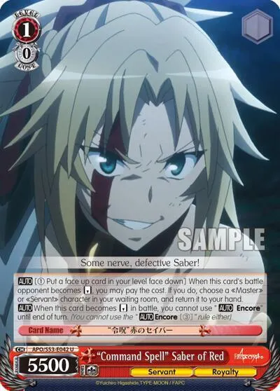 "Command Spell" Saber of Red
