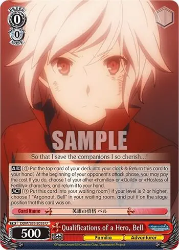 Qualifications of a Hero, Bell