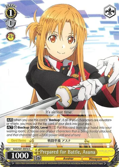 Prepared for Battle, Asuna