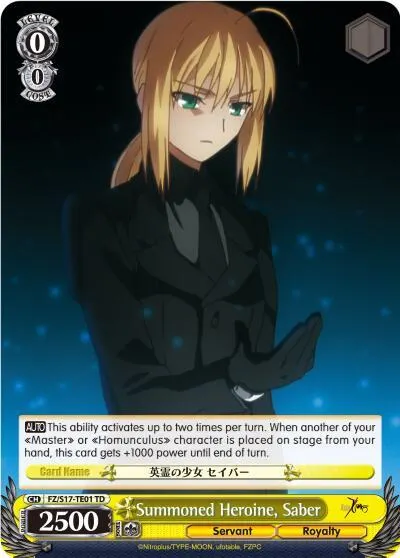 Summoned Heroine, Saber