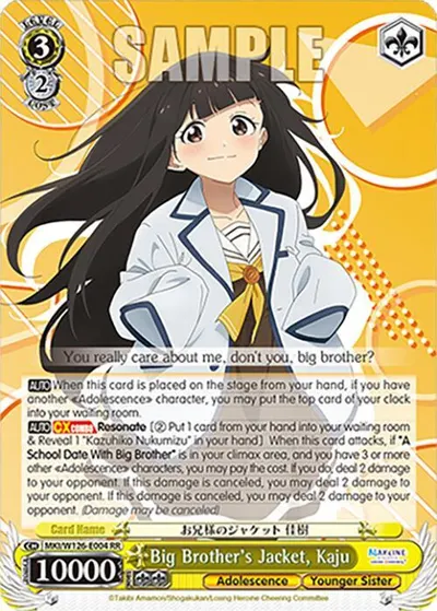 Big Brother's Jacket, Kaju