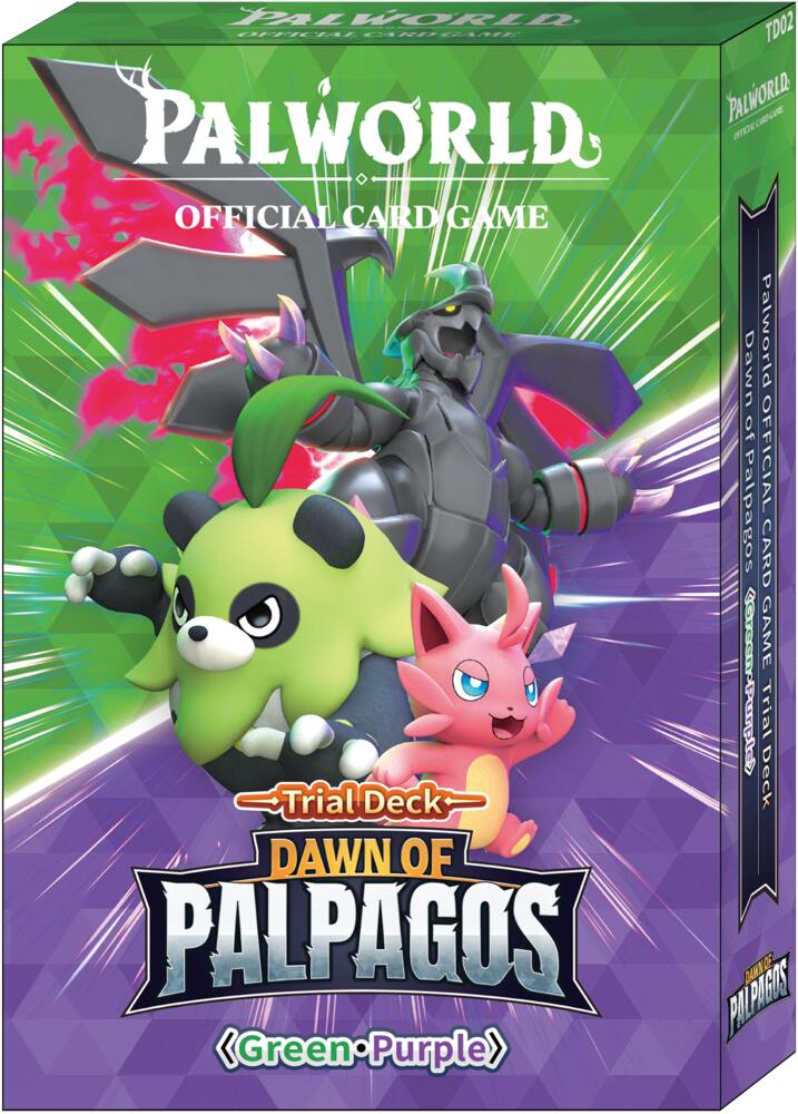 Palworld OFFICIAL CARD GAME: TD02 Dawn of Palpagos Green/Purple Trial Deck