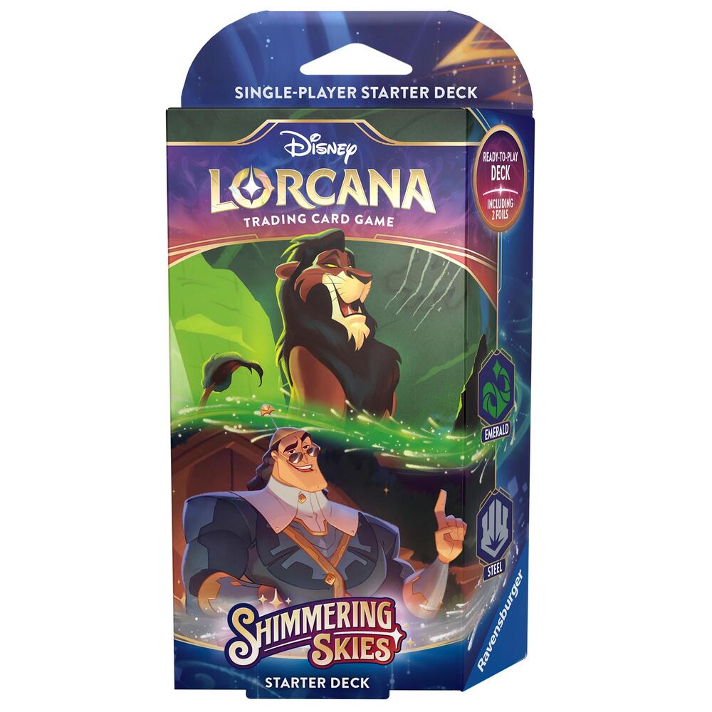 Disney Lorcana: Shimmering Skies Starter Deck – Emerald & Steel