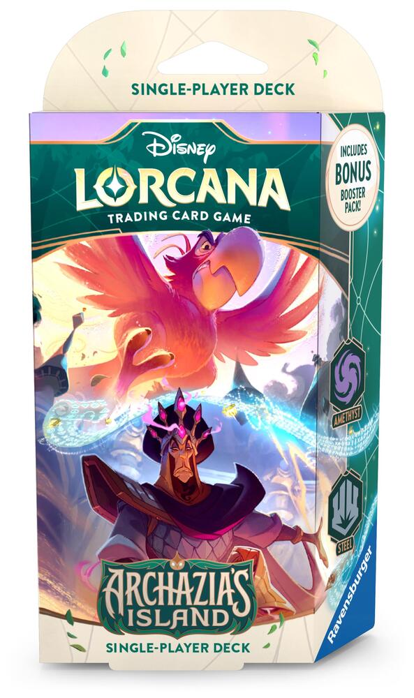 Disney Lorcana: Archazia's Island Single-Player Deck – Amethyst & Steel