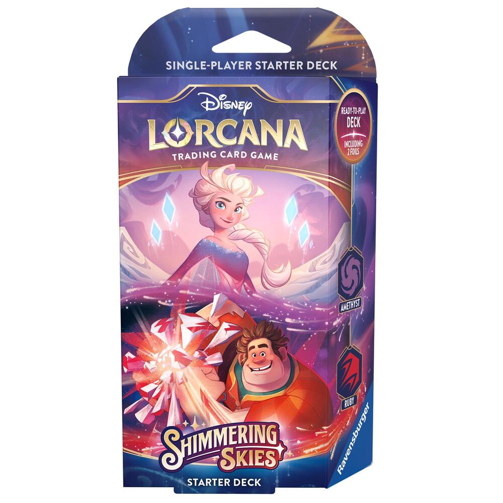 Disney Lorcana: Shimmering Skies Starter Deck – Amethyst & Ruby