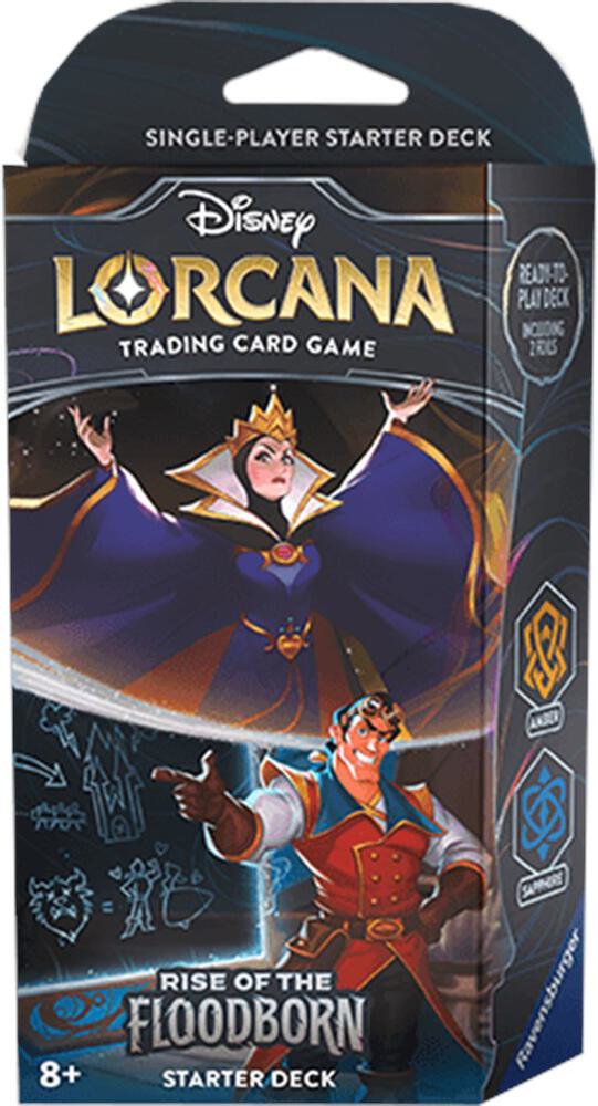 Disney Lorcana: Rise of the Floodborn Starter Deck – Amber & Sapphire